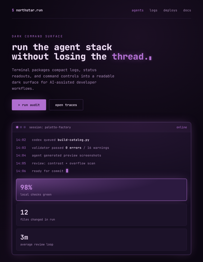 Terminal / Violet Cyber pack preview